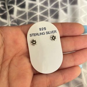 Flowers Earrings Sterling Silver 925